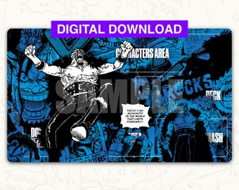 Digital ONE PIECE TCG Playmat: Rocks.D.Xebec Blue Leader Playmat