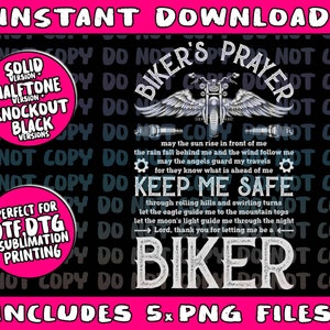 Biker's Prayer Vintage Motorcycle Biker Biking Motorcycling Png Bundle ...