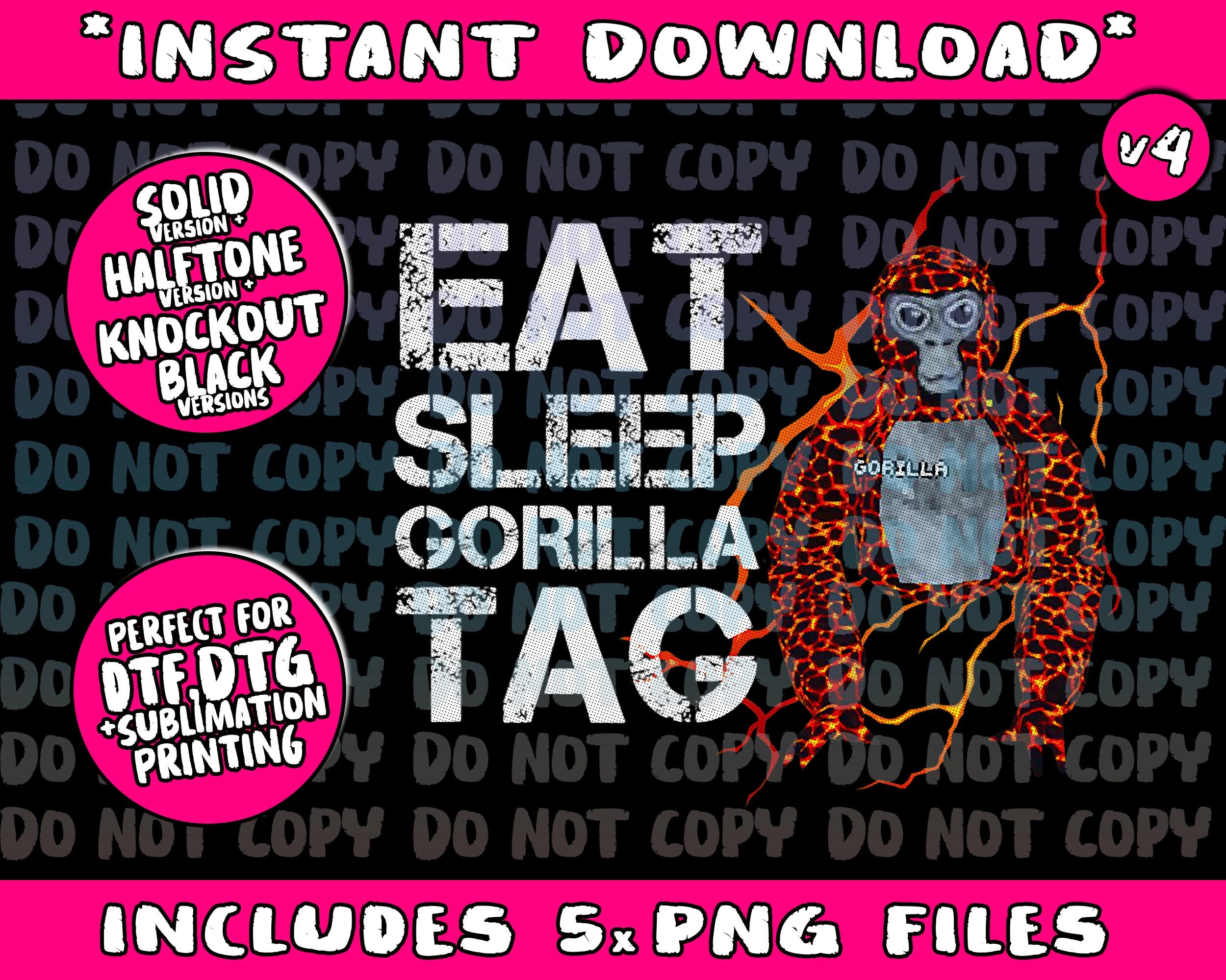 Gorilla Tag Merch for Kids VR Gamer Tee Adult Teens Red PFP png, Gorilla  Tag Let's Go png, Gorilla Tag VR Game png, PNG