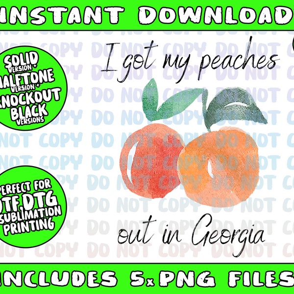 I Got My Peaches Out in Etsy