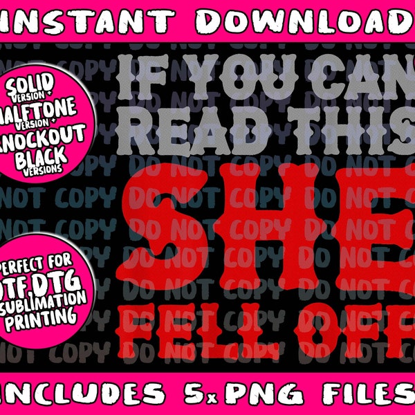 Funny If You Can Read This She Fell Off Biker Motorcycle Png Bundle, Trending Png, Popular Printable