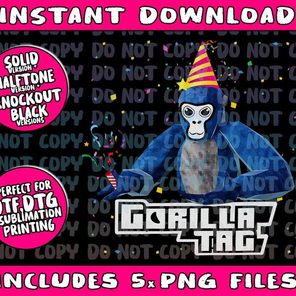 Birthday boy gorilla tag shirt gorilla tag merch monke gift Png Bundle, Trending Png, Popular Printable