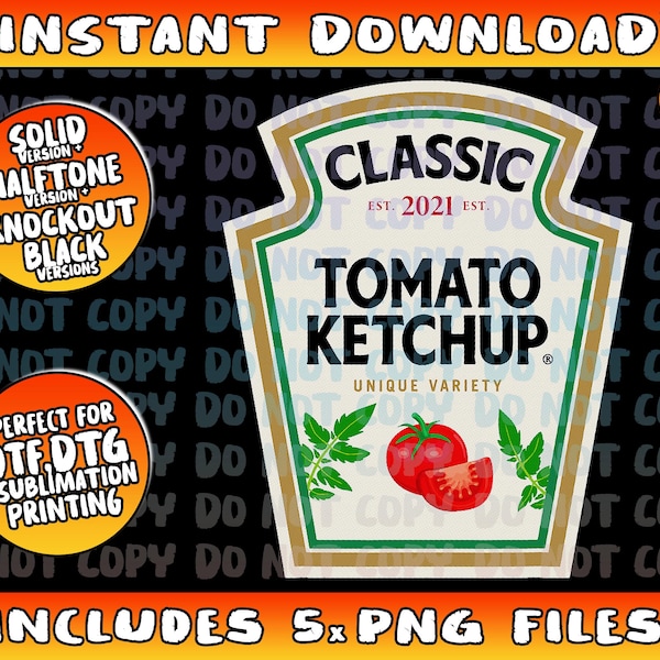 Ketchup Halloween Costume Tomato Matching Halloween Ketchup Png Bundle, Trending Png, Popular Printable