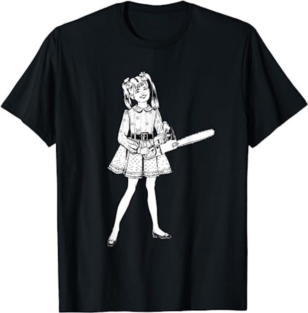 Chainsaw Girl Punk Goth Horror Fan Sinister Rocker Tshirt Etsy