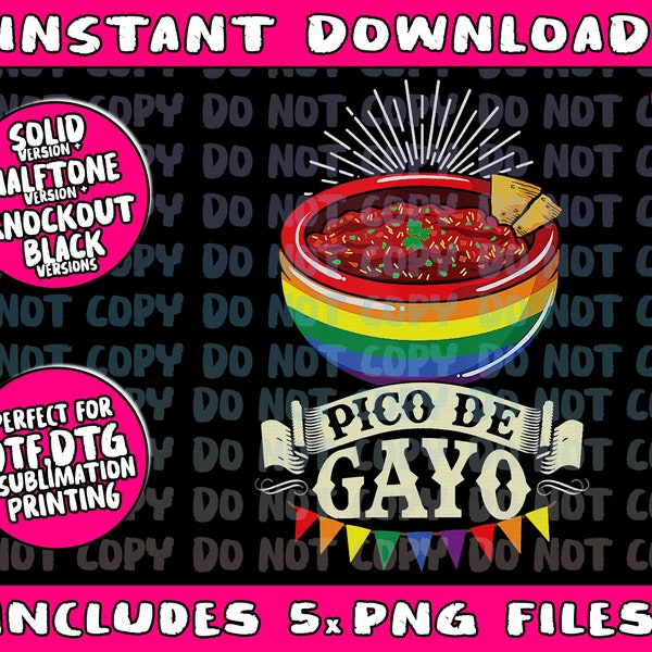 Pico De Gayo Cinco De Mayo Gay Pride LGBT Awareness Png Bundle, Trending Png, Popular Printable