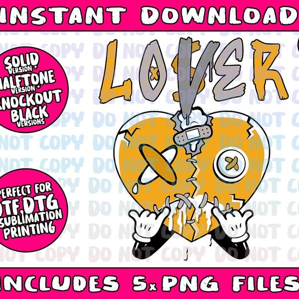Loser Lover Drip Heart Low Citron Pulse Matching Png Bundle, Trending Png, Popular Printable