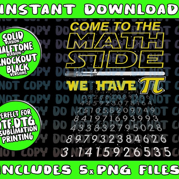 Come To The Math Side We Have Pi - Math Geek & Nerd Png Bundle, Trending Png, Popular Printable