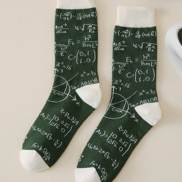 One size Math Design Pair of Socks, Teacher School Professer Education Gift