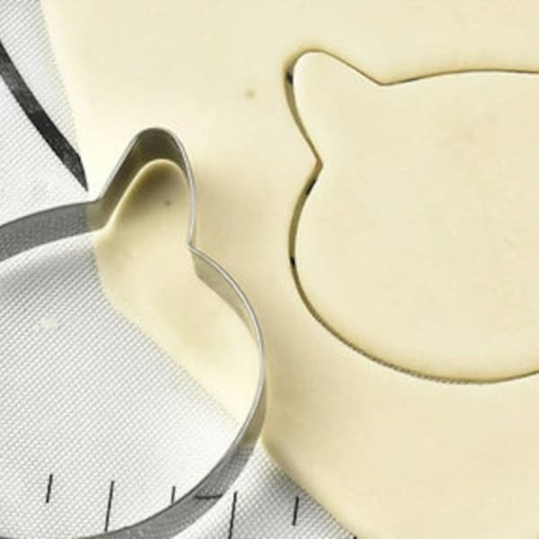 1 Piece Silver Stainless Steel Cookie Cutters in Biscuit Mold Cat Kitten Head Animal