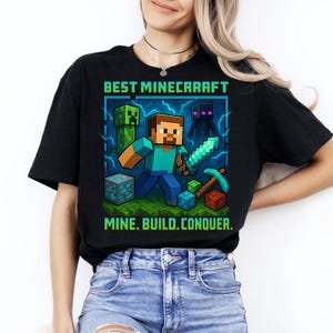 Mine Cartoon Png | Video Game Design | Mine Cartoon Shirt Png | Game Character Sublimation Design | Block Character Png | Digital Download