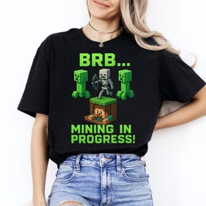 Mine Creeper PNG, Cute & Spooky Gamer Clipart, Block Character Png, Digital Download for Stickers and Sublimation