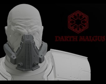 Darth Malgus mask/rebreather | 3D model | 3D print files | Star wars  | The old republic |