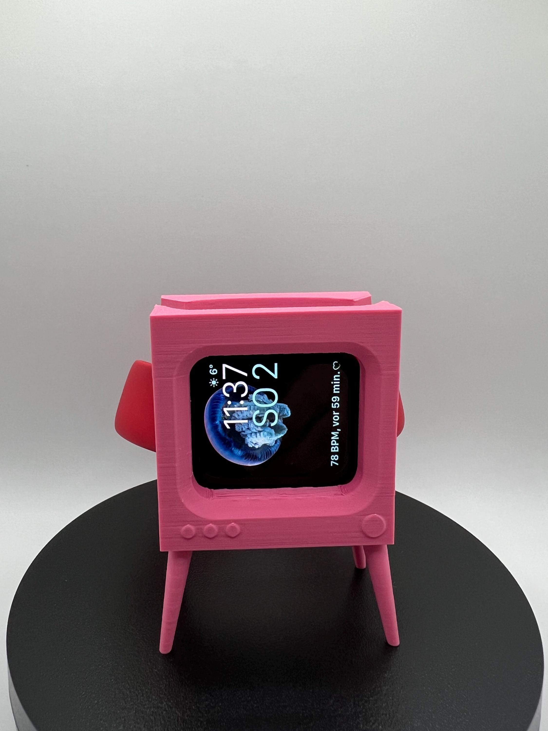 Apple Watch Docking Station, Retro TV, free color choice, gift, decoration,  3D, PLA