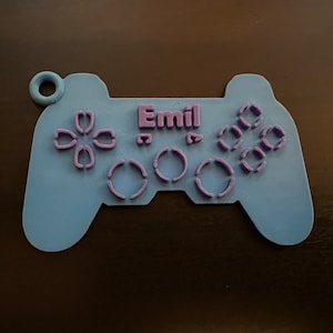3D sleutelnaamhanger, gepersonaliseerd cadeau, gekleurd, stabiel, PLA, school, universiteit, tas, rugzak, controller, gamer, gamer