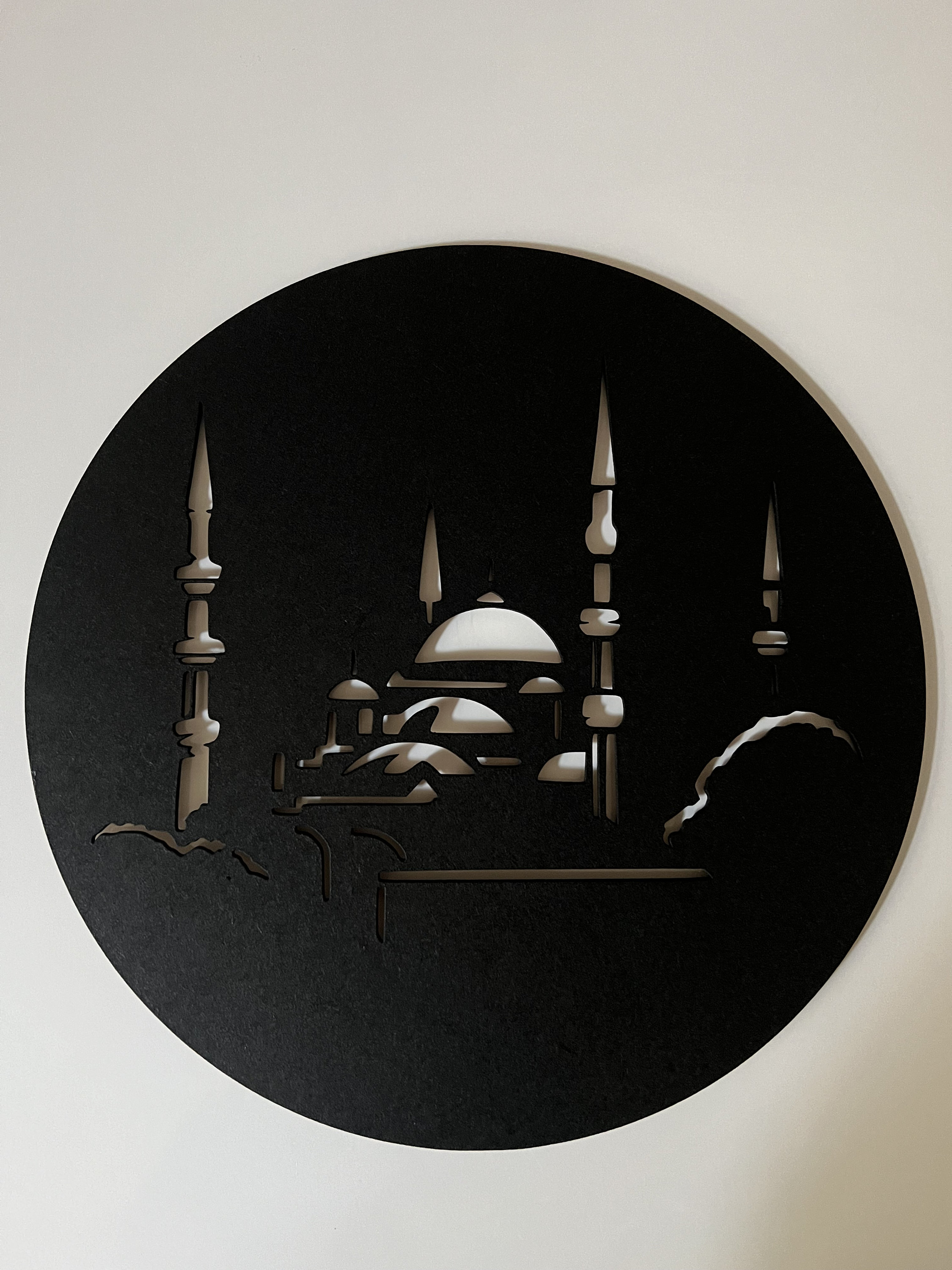 Moschee Bild, beleuchtet LED, Wand Deko, Holz Bild, Geschenk