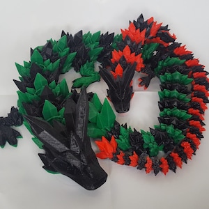 Dragon de cristal bicolore | Dragon Fidget Toy | Jouet tige de dragon