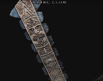 Macuahuitl Aztec Club - Cosplay & Historical Decor Prop