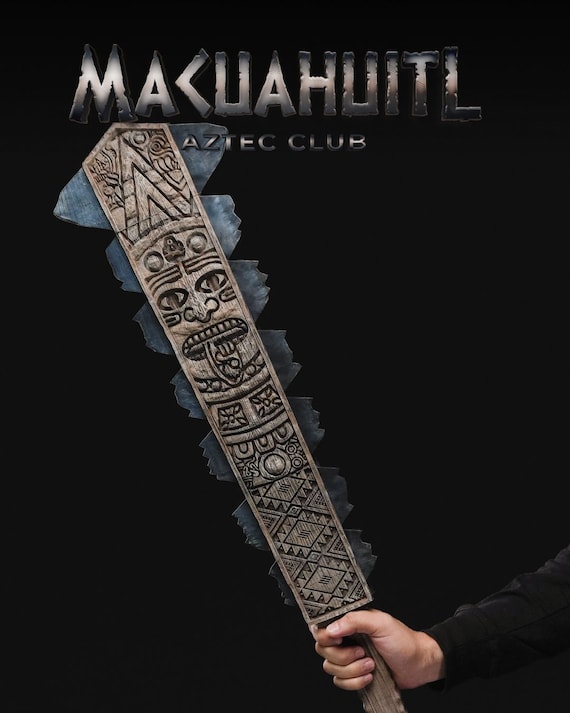 Macuahuitl Aztec Club - Cosplay & Historical Decor Prop