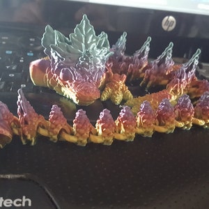 Articulating Autumn Dragon Fidget Toy - 3D Printed, Perfect for ADHD and Stress Relief, Desk Toy, STEM Toy, Articulated Dragon, Cinderwing3D