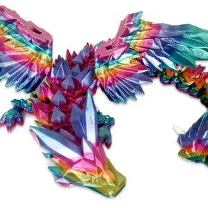 Crystal Wing Dragon Toy | 3D Printed Articulating Fidget