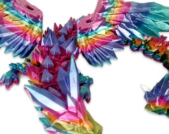 Crystal Wing Dragon Toy | 3D Printed Articulating Fidget