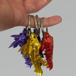 Portachiavi Fidget Crystal Dragon Tadling, Cinderwing3D Crystal Dragon Toy per alleviare lo stress e l'ADHD, giocattolo da scrivania per adulti / portachiavi / regalo