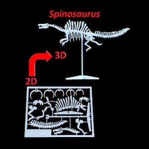 Spinosaurus 3d Puzzle | Kit Card | dino puzzle | Dinosaur Puzzle | Dino Gift | Spino puzzle toy | dino toy | spino skeleton toy kit card