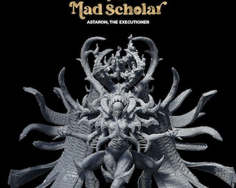 32mm Astaron the Executioner Miniature: School of Wizardry Magic Aberration Creature Enemy Figurine