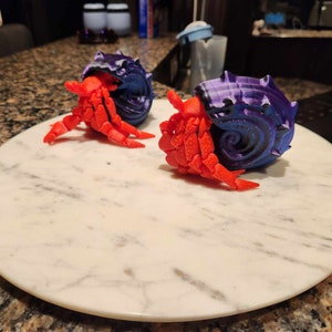 Hermit Crab Fidget Toy-3D Printed and Articulating Great Gift for any ocean lover