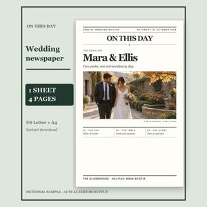 Modello di programma di matrimonio pieghevole a quattro pagine con editor offline