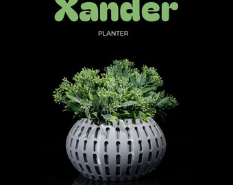 Modern Terra De Verdant Xander Planter: Elegant Home Decor Pot for Plants and Vases
