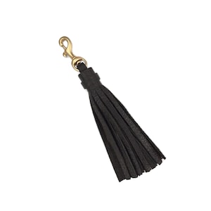 ELLKA Handmade Bag Tassel Accessory with Clasp - Black