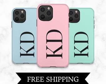 INITIALS PERSONALISED Phone Case Tough iPhone Case –  iphone 15, iphone 14, iphone 13, iphone 12