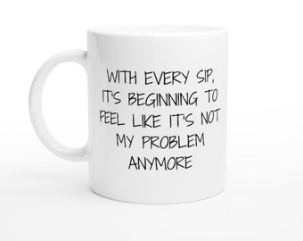 Funny Retirement Mug, 'Not My Problem' & 'Happy Retirement 2025', Perfect Gift for Colleagues, Funny Coworker Gift, Office Banter Mug