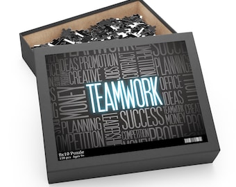Teamwork Jigsaw Puzzle, Fun Activity for Game Night, Unique Gift for Holidays, 120-500 Piece Jigsaw, Co-worker Gift