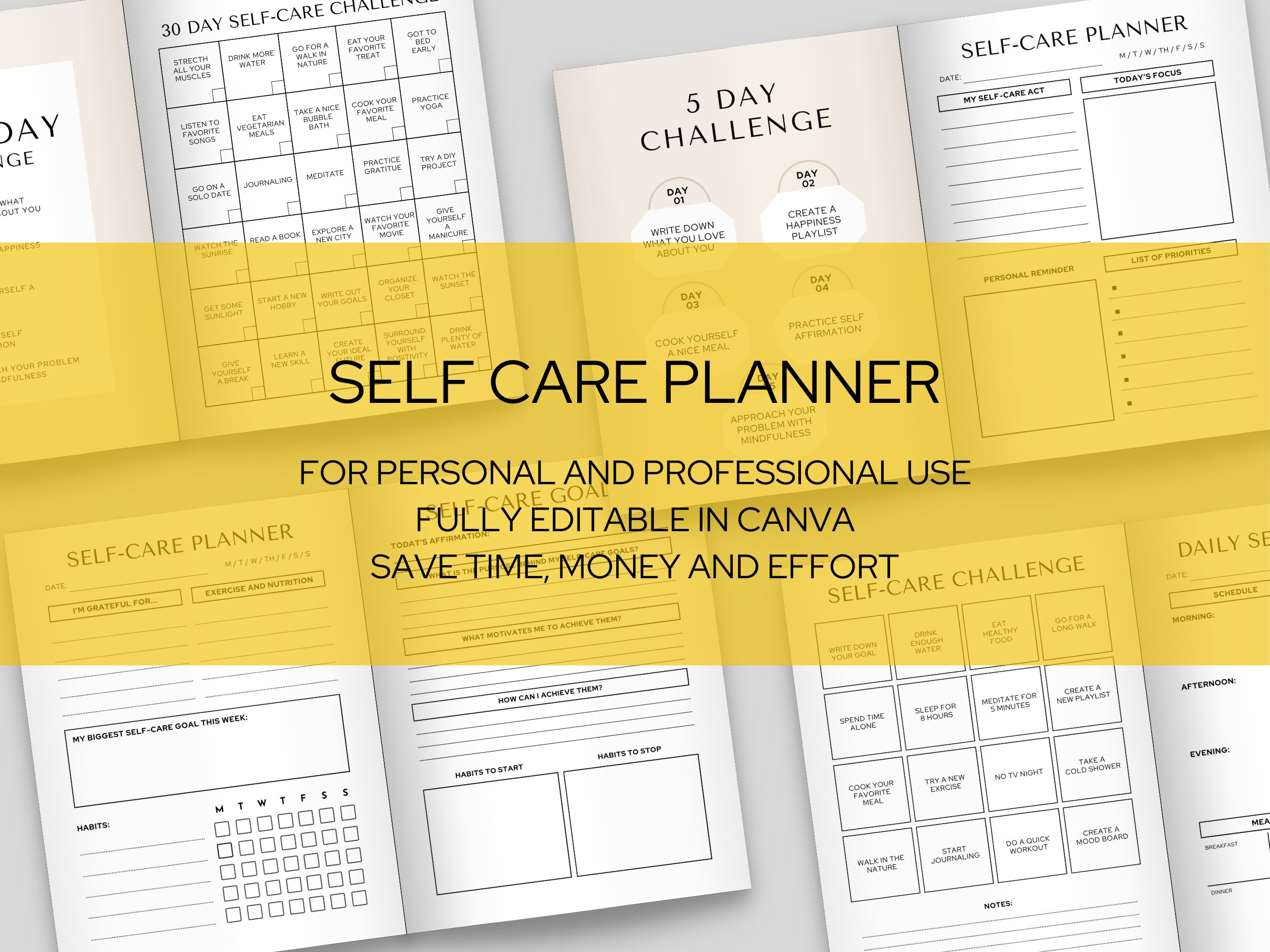 Digital Self Care Planner Printable Planner for Mindful - Etsy