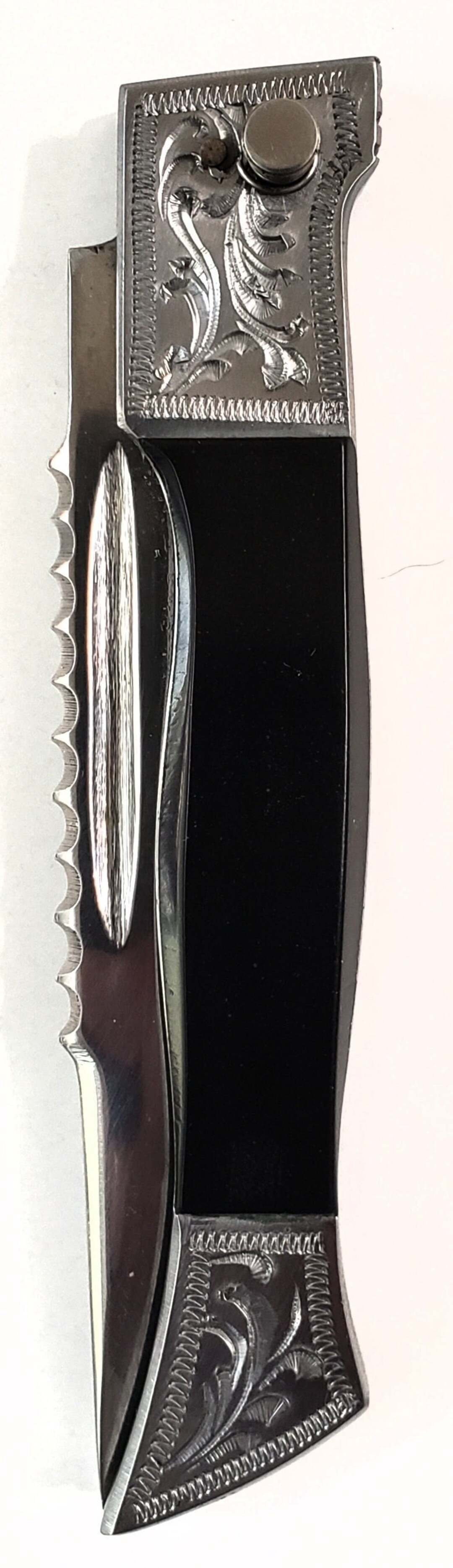 Vintage Folding Pocket Knife buttonactuated Mechanism Etsy