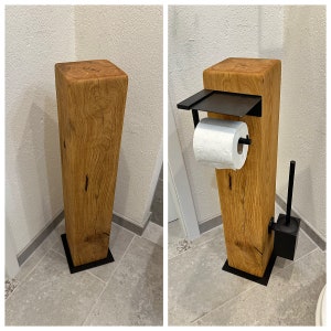 Oak beam decorative wooden beam toilet paper holder candlestick vase