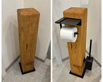 Oak beam oak stele stele decoration wooden beam toilet paper holder candle holder vase