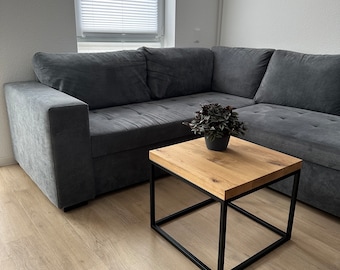 Couchtisch Cube Eichenholz Massivholz Stahl