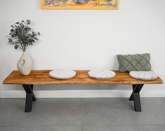 Bench Wardrobe Shoe Cabinet Sideboard Console Table Coffee Table Oak Steel Industrial Loft Real Wood