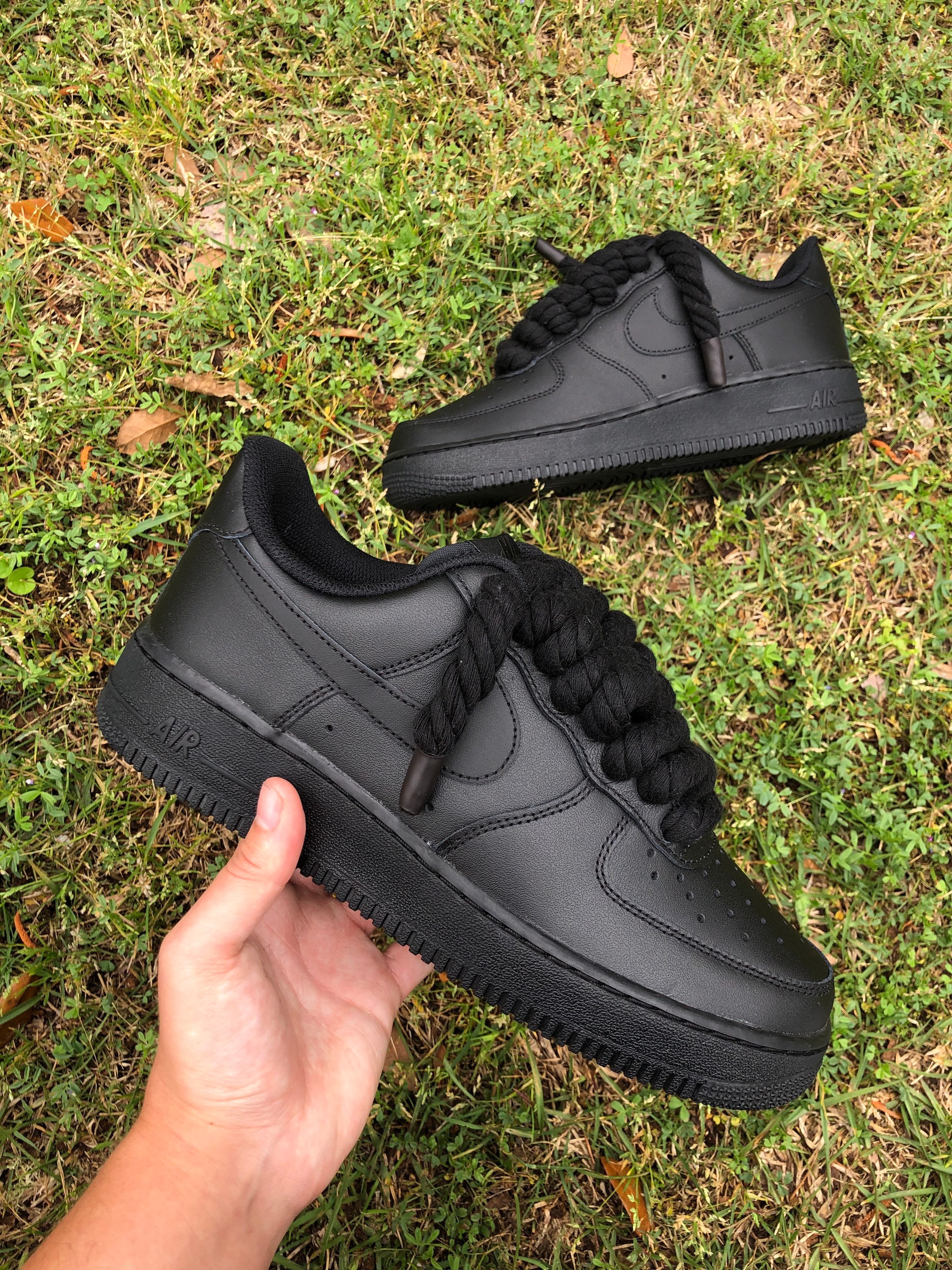 Nike Air Force 1 Black “Rope Laces Black” – EV8 SoCal