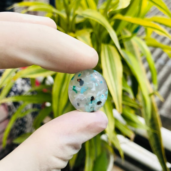 16.95ct Natural Untreated Multicolor Native Copper and Chrysocolla in Chalcedony Oval Cab 18.6mm