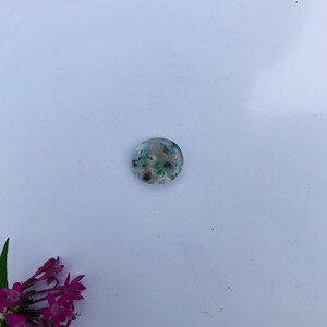 16.95ct Natural Untreated Multicolor Native Copper and Chrysocolla in Chalcedony Oval Cab 18.6mm image 3