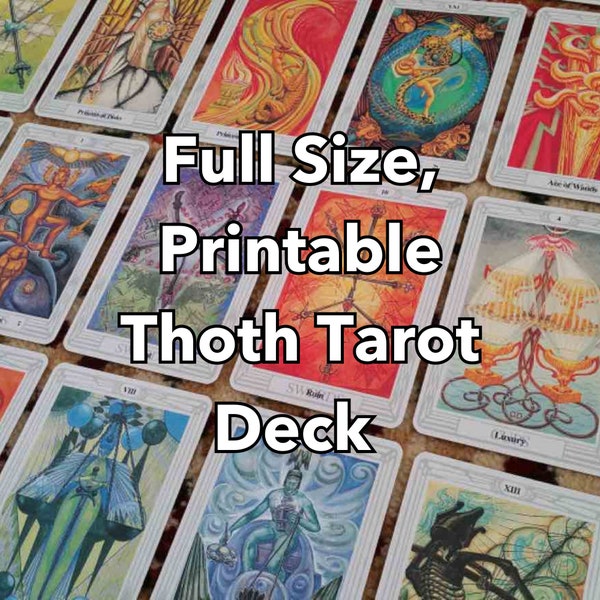 Jeu de Tarot Thoth imprimable - Tarot Crowley - Tarot Thoth - Jeu de Tarot imprimable - Jeu de Tarot Thoth - Cartes de Tarot Thoth - Jeu Thoth