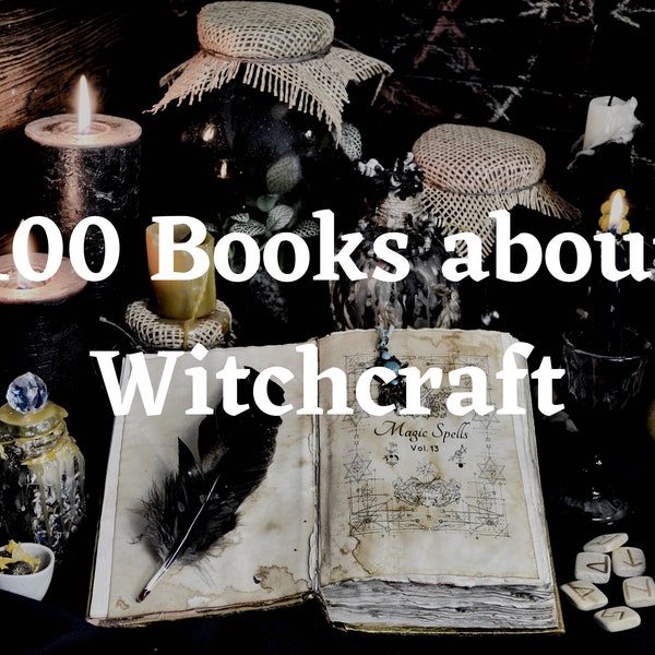 100 Witchcraft Books - Witchcraft Books - Magic Books - Book Collection - Magick - Beginners Witch Kit - Baby Witch - Wicca Books