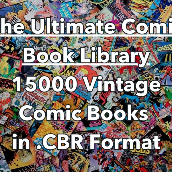 15,000 Comics in CBR Format - Digital Comics - Huge Digital Comic Book Collection - Golden Age Comics - Vintage Comics - Superheroes