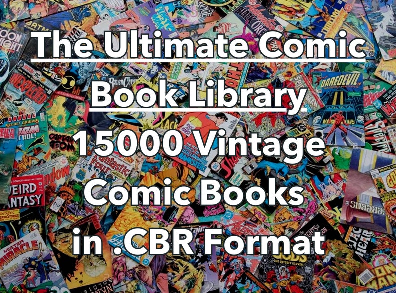 15,000 Comics in CBR Format Digital Comics Huge Digital Comic Book Collection Golden Age Comics Vintage Comics Superheroes image 1