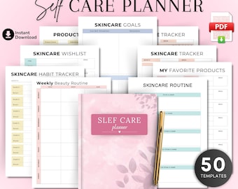 Digital Self Care Planner: Wellness, Skincare, Mindfulness (PDF)