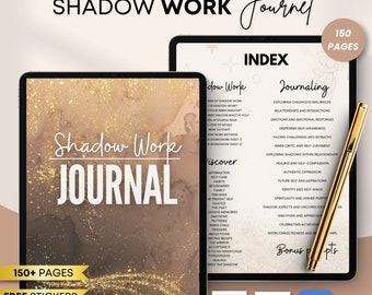 Digital Shadow Work Journal Prompts, Goodnotes Journal, Spiritual Workbook for iPad, Healing Anxiety Journal, Digital Download, Shadow work